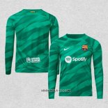 Camiseta Barcelona Portero 2023-2024 Manga Larga Verde