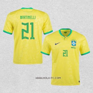 Camiseta Primera Brasil Jugador Martinelli 2022