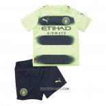 Camiseta Tercera Manchester City 2022-2023 Nino