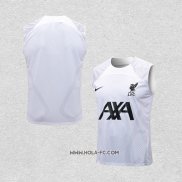 Camiseta de Entrenamiento Liverpool 2022-2023 Sin Mangas Blanco