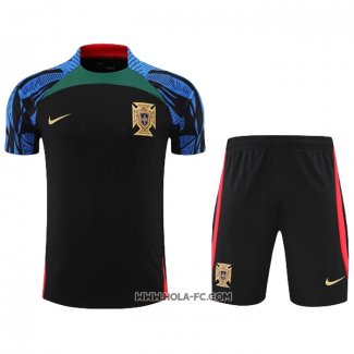 Chandal del Portugal 2022-2023 Manga Corta Negro - Pantalon Corto