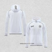 Chaqueta con Capucha del Napoli 2023-2024 Blanco