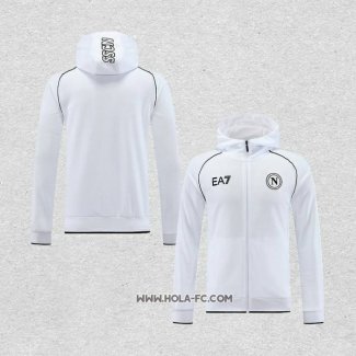 Chaqueta con Capucha del Napoli 2023-2024 Blanco