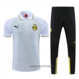 Conjunto Polo del Borussia Dortmund 2022-2023 Blanco y Verde
