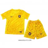 Camiseta Portugal Portero 2024 Nino Amarillo