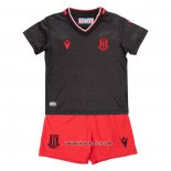 Camiseta Segunda Stoke City 2022-2023 Nino Negro