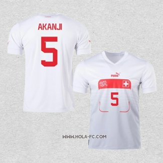 Camiseta Segunda Suiza Jugador Akanji 2022