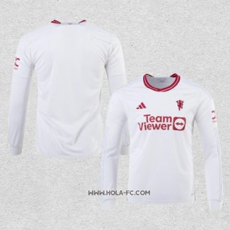 Camiseta Tercera Manchester United 2023-2024 Manga Larga