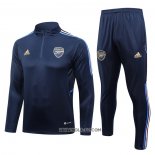 Chandal de Sudadera del Arsenal 2023-2024 Nino Azul