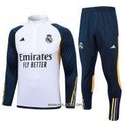 Chandal de Sudadera del Real Madrid 2023-2024 Nino Blanco