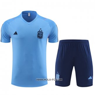 Chandal del Argentina 2023-2024 Manga Corta Azul Oscuro - Pantalon Corto