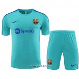 Chandal del Barcelona 2023-2024 Manga Corta Verde - Pantalon Corto