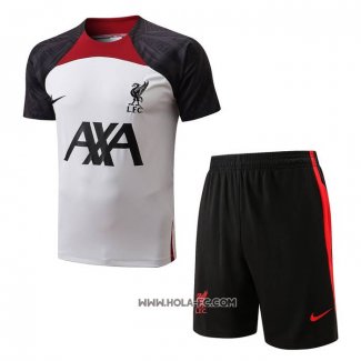 Chandal del Liverpool 2022-2023 Manga Corta Blanco - Pantalon Corto