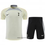 Chandal del Tottenham Hotspur 2022-2023 Manga Corta Beige - Pantalon Corto