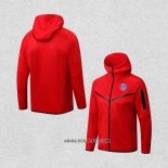 Chaqueta con Capucha del Paris Saint-Germain Jordan 2022-2023 Rojo