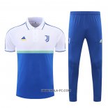 Conjunto Polo del Juventus 2022-2023 Blanco y Azul