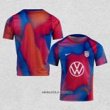 Camiseta Pre Partido del Estados Unidos 2024 Azul y Rojo