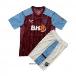 Camiseta Primera Aston Villa 2023-2024 Nino