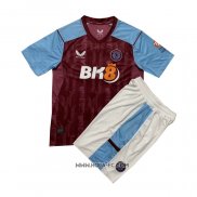 Camiseta Primera Aston Villa 2023-2024 Nino