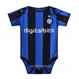 Camiseta Primera Inter Milan 2022-2023 Bebe