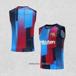 Camiseta de Entrenamiento Barcelona 2022-2023 Sin Mangas Azul y Rojo