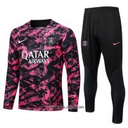 Chandal de Sudadera del Paris Saint-Germain 2022-2023 Negro y Rosa