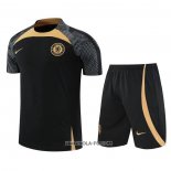 Chandal del Chelsea 2022-2023 Manga Corta Negro - Pantalon Corto