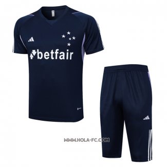 Chandal del Cruzeiro 2023-2024 Manga Corta Azul - Pantalon Corto