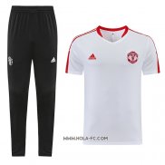 Chandal del Manchester United 2023-2024 Manga Corta Blanco