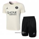 Chandal del Paris Saint-Germain Jordan 2024-2025 Manga Corta Amarillo - Pantalon Corto