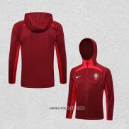 Chaqueta con Capucha del Portugal 2023-2024 Rojo