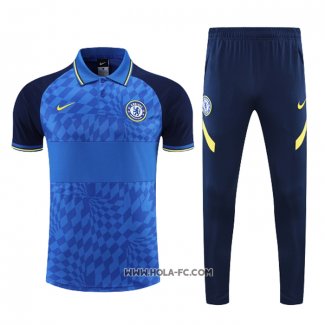 Conjunto Polo del Chelsea 2022-2023 Azul