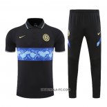 Conjunto Polo del Inter Milan 2022-2023 Negro y Azul