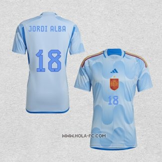 Camiseta Segunda Espana Jugador Jordi Alba 2022