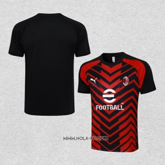 Camiseta de Entrenamiento AC Milan 2023-2024 Rojo y Negro