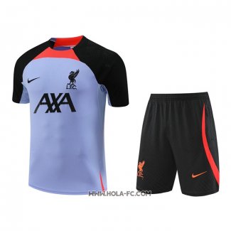 Chandal del Liverpool 2022-2023 Manga Corta Purpura - Pantalon Corto