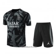 Chandal del Paris Saint-Germain 2022-2023 Manga Corta Gris - Pantalon Corto