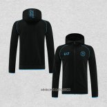 Chaqueta con Capucha del Napoli 2023-2024 Negro