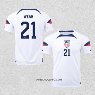 Camiseta Primera Estados Unidos Jugador Weah 2022