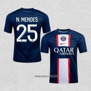 Camiseta Primera Paris Saint-Germain Jugador N.Mendes 2022-2023