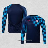 Camiseta Segunda Croacia 2022 Manga Larga
