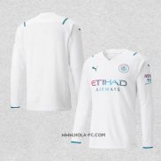 Camiseta Segunda Manchester City 2021-2022 Manga Larga