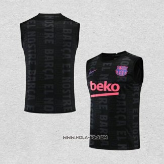 Camiseta de Entrenamiento Barcelona 2022-2023 Sin Mangas Negro
