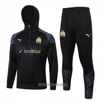 Chandal de Sudadera del Olympique Marsella 2023-2024 Negro y Gris