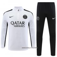 Chandal de Sudadera del Paris Saint-Germain 2023-2024 Nino Blanco