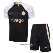 Chandal del Chelsea 2023-2024 Manga Corta Negro - Pantalon Corto