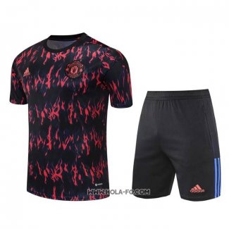 Chandal del Manchester United 2022 Manga Corta Rojo - Pantalon Corto