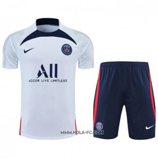 Chandal del Paris Saint-Germain 2022-2023 Manga Corta Blanco - Pantalon Corto