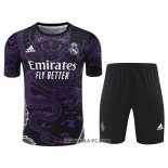 Chandal del Real Madrid Dragon 2024-2025 Manga Corta Purpura - Pantalon Corto