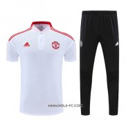 Conjunto Polo del Manchester United 2022-2023 Blanco